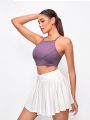 SHEIN VARSITIE Sports  Yoga Basic Chest Cup  With TANK TOP