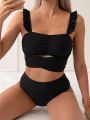 SHEIN Swim Chicsea Women's Vest Style Bikini Set