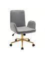 Fumahaus 1 PC Velvet Home Office Desk Chair Height Adjustable Swivel Task Chair for Living Room Study Room and Bedroom