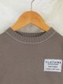 Little Boys' Color-block Sweater With Alphabet Patch