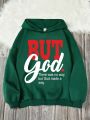 Teen Boy Slogan Graphic Drop Shoulder Hoodie