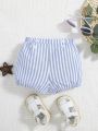 SHEIN Baby Boy Striped Print Shorts