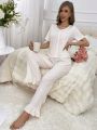 Women'S Solid Color Pajama Set