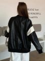 DAZY Button Up Pu Leather Jacket