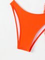 Women'S Plant Pattern Halter Neck Bikini Set