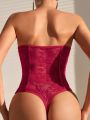 SHEIN Lace Strapless Sexy Lingerie Bodysuit For Women