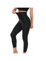 1pc High Waisted Seamless Yoga Pants With 3 Hooks For Tummy Control, Full Layers Of Sweat Sauna Pants