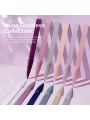 Modelones 12 Pcs Acrylic Powder Set Muse Goddess Collection Acrylic Nail Powder White Pink Purple Blue Grey Professional Nail Extension, Carving Kit Gifts for Women