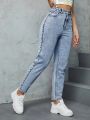 SHEIN Privé Denim Mom Jeans