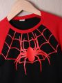 Toddler Boys' Spider Print Raglan Short Sleeve Top And Shorts Set