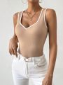 SHEIN Privé Colorblock Striped Trim Cami Top