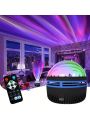 1 pc LED Northern Lights Small Magic Ball Stage Lamp Bedroom Curtain Wall Projection Bamp, Birthday Gift for Children