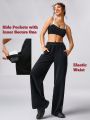 GLOWMODE Everyday Terry Line Up Wide Leg Pocket Pants Daily Lounge