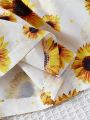 Baby Infant Sunflower Print Flutter Sleeve Dress
