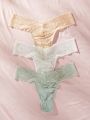 3pcs Women's Lace Thongs