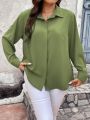 Plus Size Women's Long Sleeve Shirt