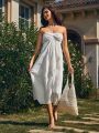 SHEIN Leisure Women's Halter Neck Cover Up Maxi Dress