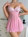 Women's Transparent Mesh Camisole Sexy Lingerie Set