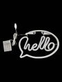 Led Neon Light Hello Message Box Wall Hanging Atmosphere Lamp For Festival Party Room Decoration