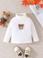 SHEIN Baby Boy 3pcs Bear Print Turtleneck Tee