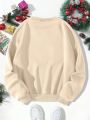 Women's Christmas Themed Fleece Sweatshirt