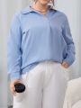 SHEIN Essnce Plus Size Solid Color Casual Shirt