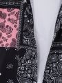 Teen Boy Paisley Floral Pattern Vintage Casual Short Sleeve Shirt And Shorts Set