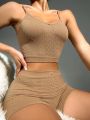 Solid Cami Top & Shorts Lounge Set