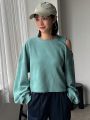 FRIFUL Women's Off-the-shoulder Sweatshirt