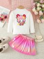 Baby Girls' Lovely Top & Short Skirt Set