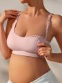 SHEIN 5pcs Solid Color Maternity Nursing Bra