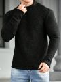 Manfinity Homme Men's Knitted Casual Long Sleeve T-Shirt