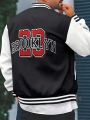 Men's Letter Pattern Baseball Jacket