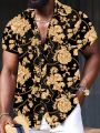 Men'S Floral Print Short Sleeve Shirt