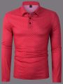 Men's Polka Dot Printed Polo Shirt