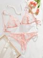 Classic Sexy Ladies' Sexy Embroidered Lingerie Set