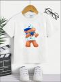 Toddler Boys' Cartoon Print Short Sleeve T-Shirt