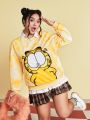 GARFIELD X SHEIN Plus Tie Dye Cartoon Print Sweatshirt