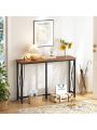 SUPERJARE Console Table with Outlet & USB Ports, 47.2 Inches Sofa Table, Narrow Entryway Table, Hallway Table