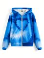 Le freak c est chic Regular Long-Sleeved Loose-Fitting Women'S Tie-Dye Hooded Sweatshirt