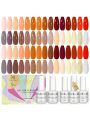 SAVILAND 33PCS Gel Nail Polish Kit 2023 Fall Color– Gel Nail Polish Colors Red Brown Glitter Soak-off UV Gel with Base & Glossy Matte Top Gel French Manicure Nail Art Starter Set at Home Salon