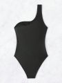 SHEIN Swim SXY Mesh Splice One-piece Swimsuit