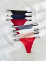 7pack Plain Tape Detail Thong