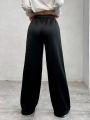 SHEIN Coolane Black Racing Print Motorcycle Sweatpants