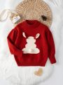 Toddler Girls' Rabbit Design Warm Sweater