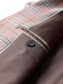 Men's Plaid Notched Lapel Suit Jacket