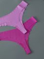 Ladies' Seamless Thong With Letter Pattern