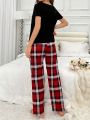 Women'S Plaid Pajama Set