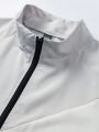 Daily&Casual Men's Raglan Sleeve Zipper Closure Sports Jacket