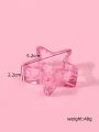 1pc Multi-functional Pink Mini Pentagram Crystal Cup For Brush Washing And Mixing Colors